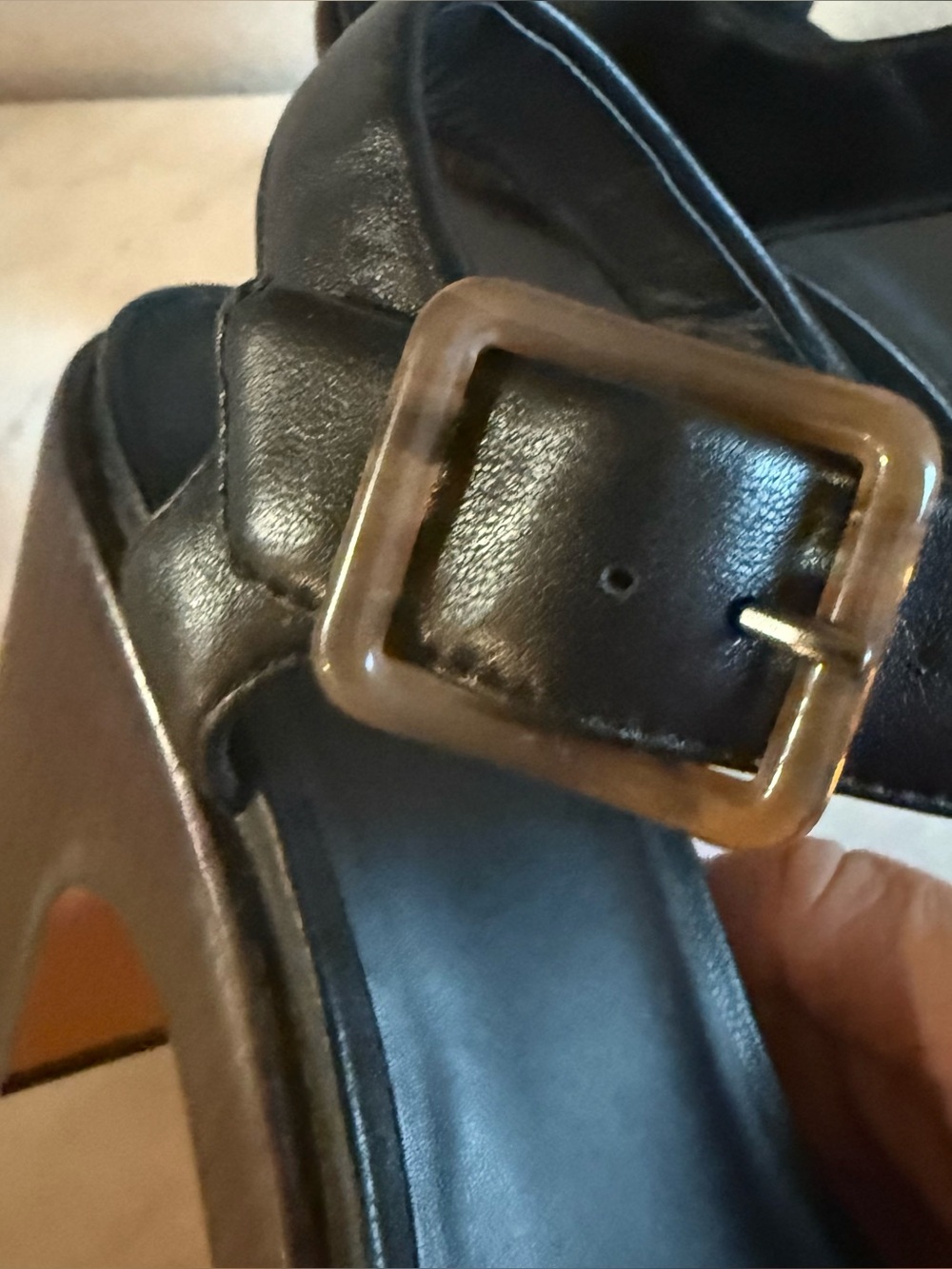 Vince Noelle Leather Platform Block Heel Sandals - Picture 5 of 8